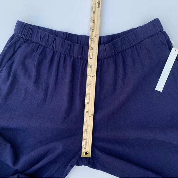 CASLON Women’s Line Blend Wide Leg Pull-On Pants Size Large Navy - Picture 9 of 14